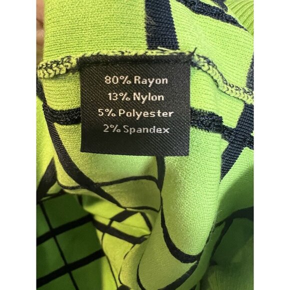 Rondina NY Knit Cardigan Size Large Green Blue Long Sleeve Crew Neck Button Up - Picture 9 of 10